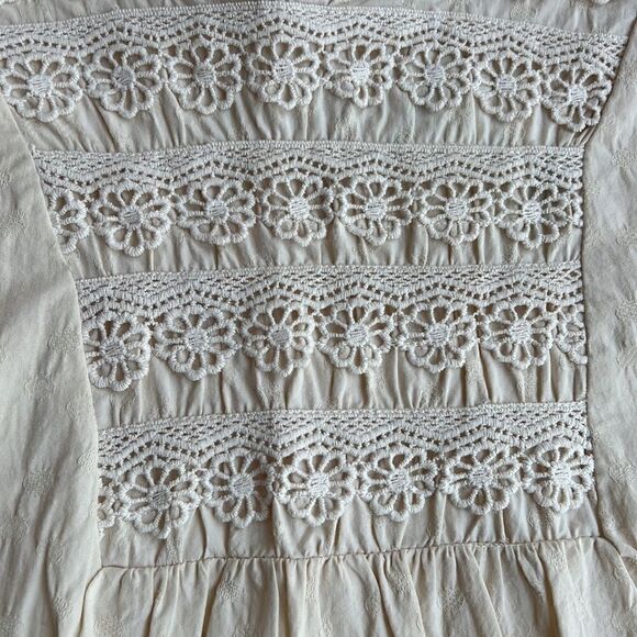 Zara Girl embroidery front ruffle sleeve cotton dress - Picture 8 of 10